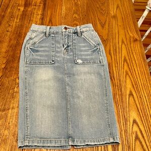 Lucky Brand denim pencil skirt